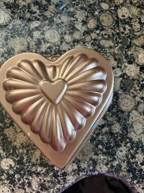 Vintage Heart-Shaped copper  Baking Mold